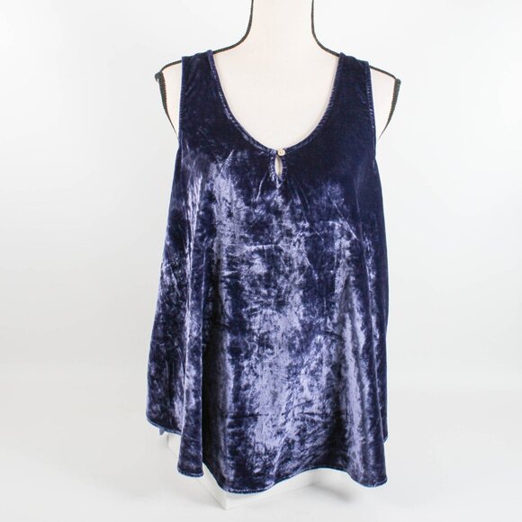 Anthropologie Suri Velvet Trapeze Tank Top - Size Medium - Picture 2 of 8